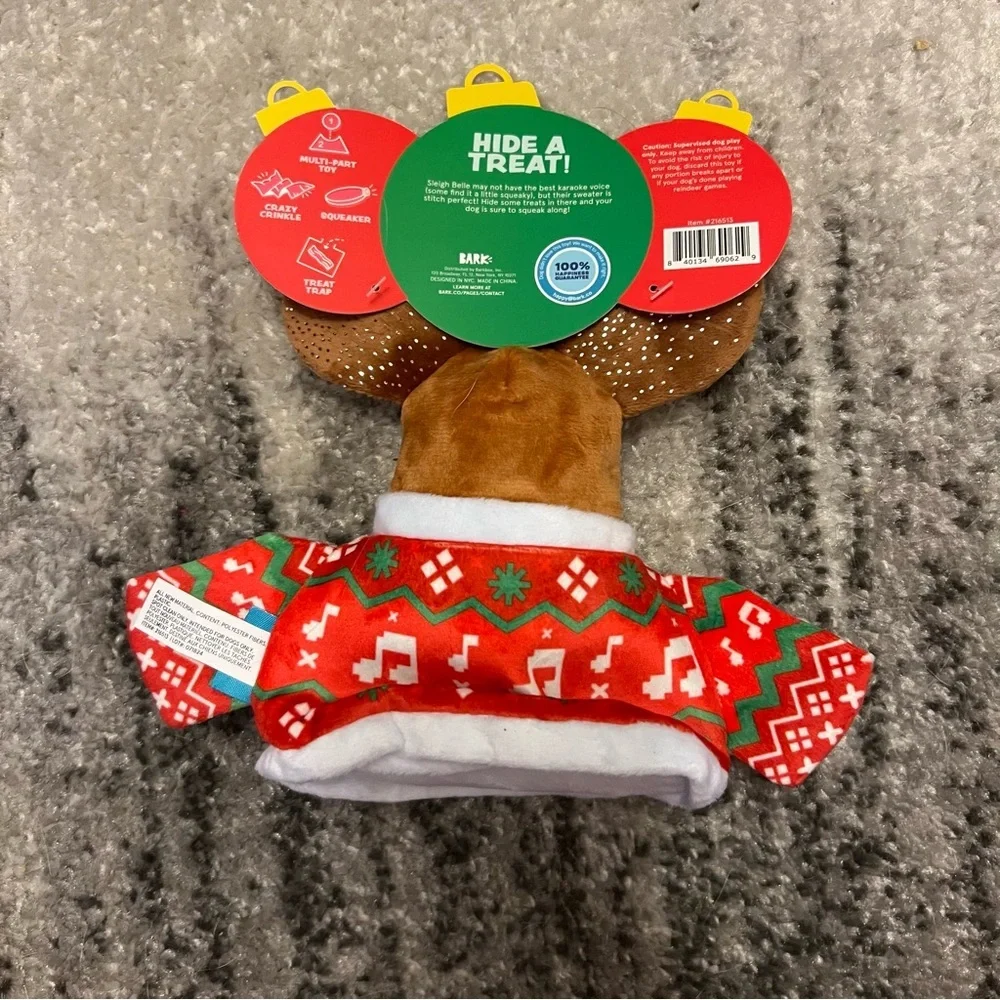 NWT Bark Sleigh Belle Dog Toy